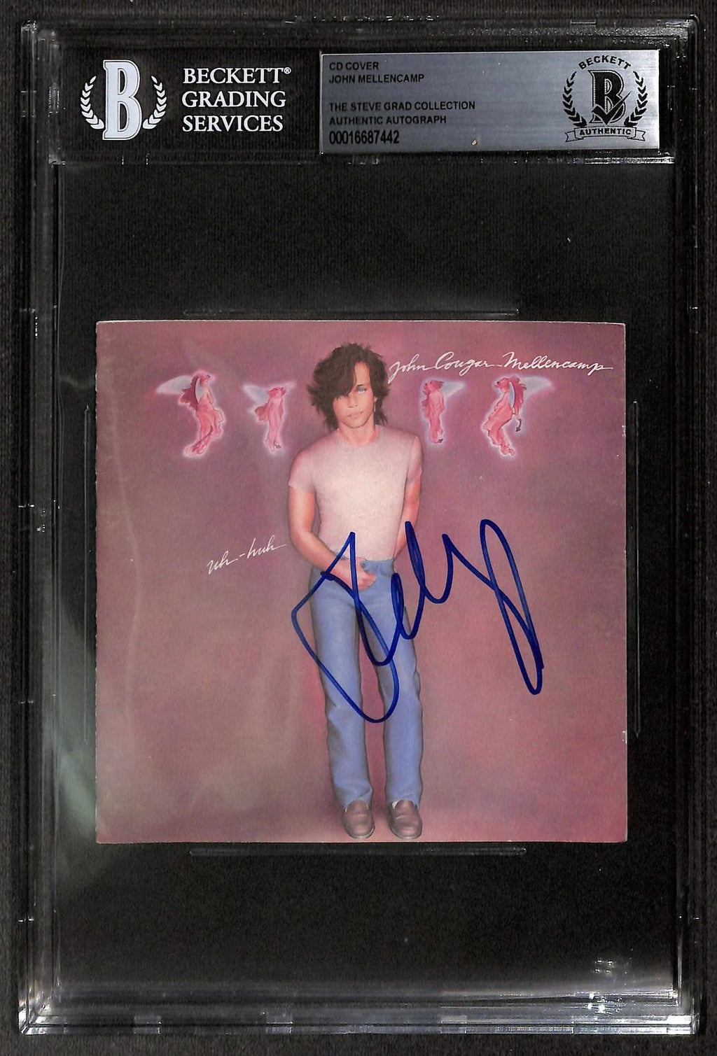 John Mellencamp Signed Uh-HUH CD Cover BECKETT0