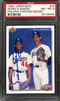 Pedro Martinez Signed 1992 Upper Deck Dodgers Trading Card PSA NM-MT 80