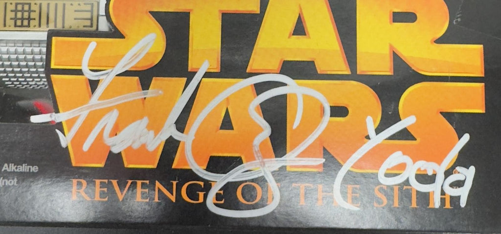 Star Wars ROTS Lightsaber Toy Signed by McDiarmid, Christensen & Frank Oz BAS1