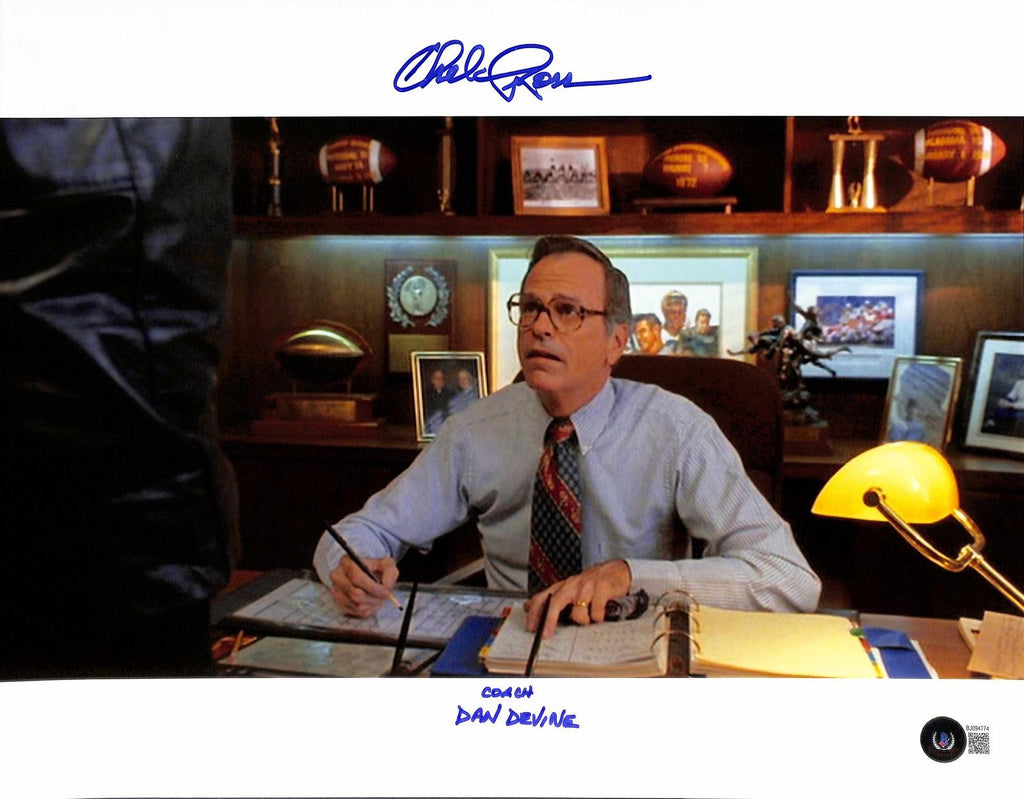 Chelcie Ross Signed "Coach Dan Devine" Rudy Photo 11x14 Beckett0