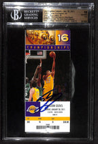 Shaquille O'Neal Final Game VS KOBE Signed 2011 LA VS BOS Ticket BAS AUTO 100