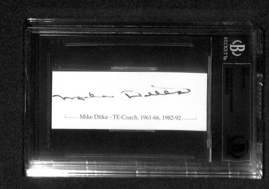 Mike Ditka Chicago BEARS HOF Signed Cut Beckett Slabbed Autograph0