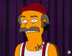 Cheech Marin Signed The Simpsons 11x14 Photograph BECKETT0