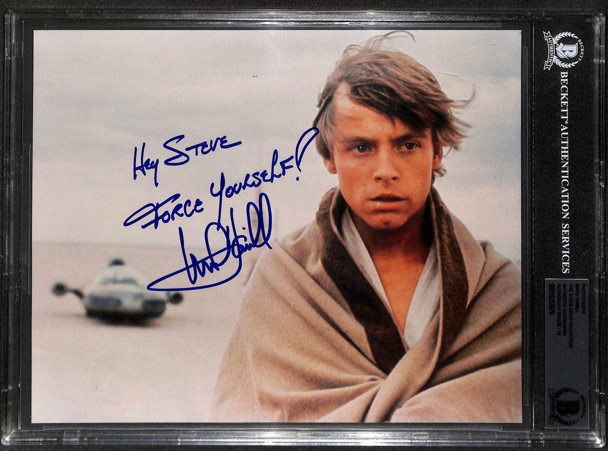 Mark Hamill Signed Star Wars 8x10 Photo Beckett Slabbed0