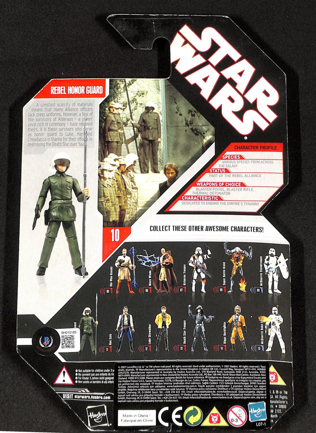 Derek Lyons Signed Star Wars Rebel Honor Guard Action Figure BECKETT1