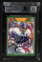 Karl Mecklenburg Signed 1989 Pro Set Broncos Card Beckett Auto 100