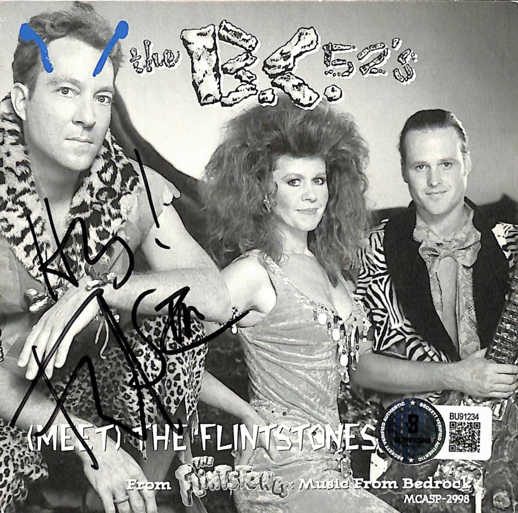 Fred Schneider Signed B-52's Meet The Flintstones CD Booklet Beckett0