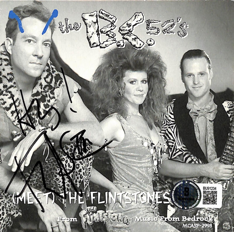 Fred Schneider Signed B-52's Meet The Flintstones CD Booklet Beckett0