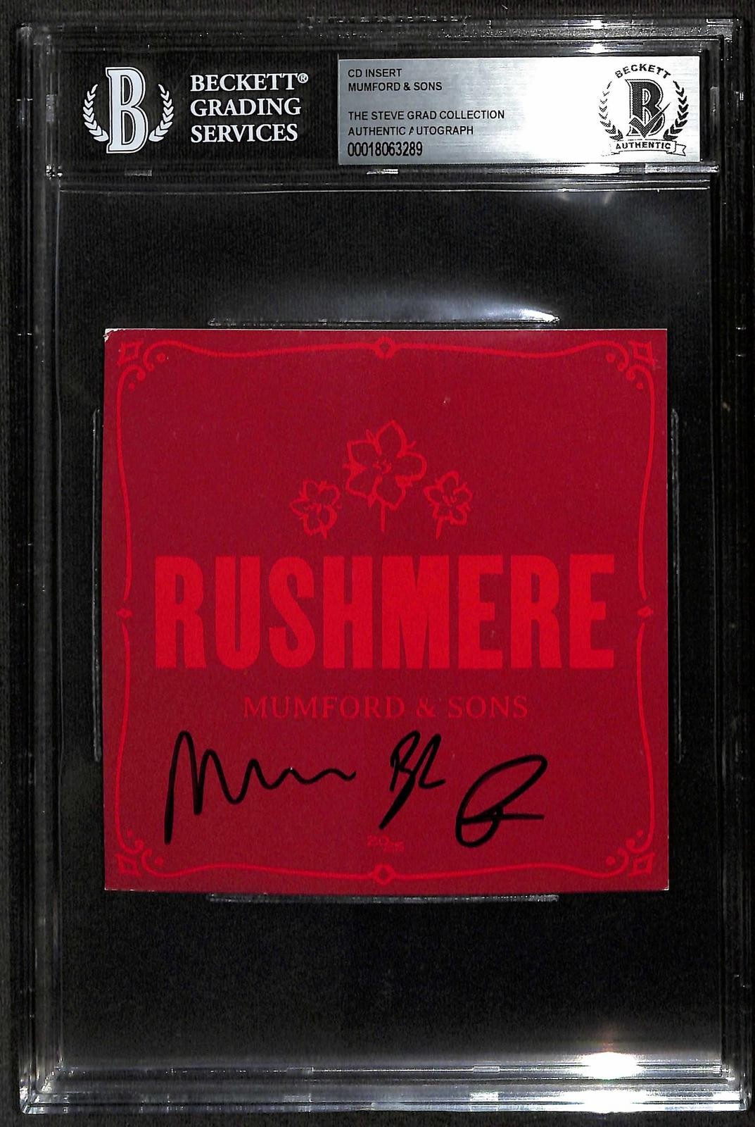Marcus Mumford Signed Mumford & Sons CD Cover Beckett Slab0