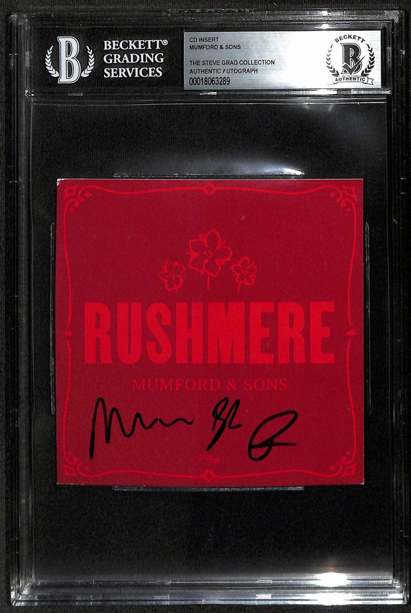Marcus Mumford Signed Mumford & Sons CD Cover Beckett Slab0