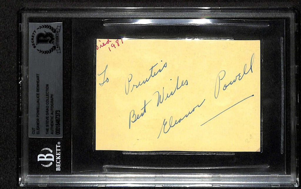 Eleanor Powell & Alice Reinheart Dual signed cut BECKETT0