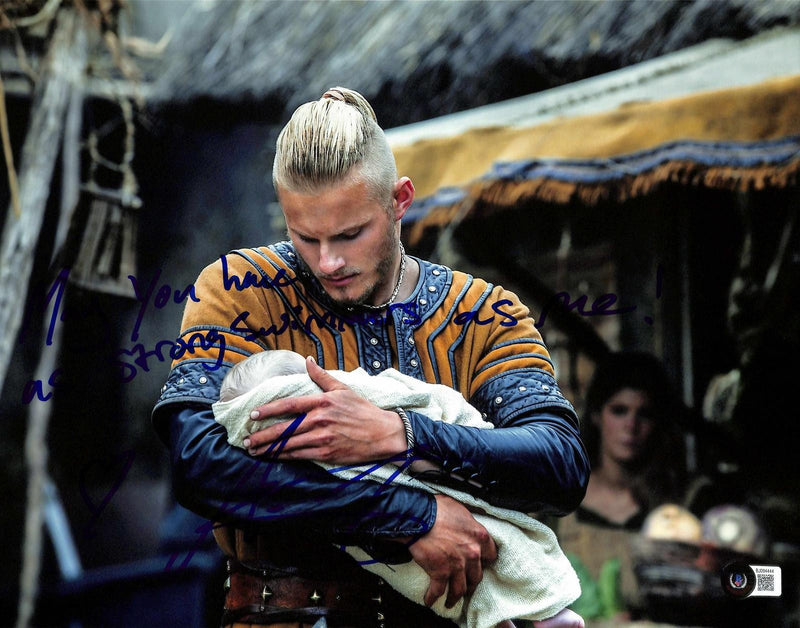 Alexander Ludwig Signed and inscribed Vikings Photo 11x14 BECKETT0