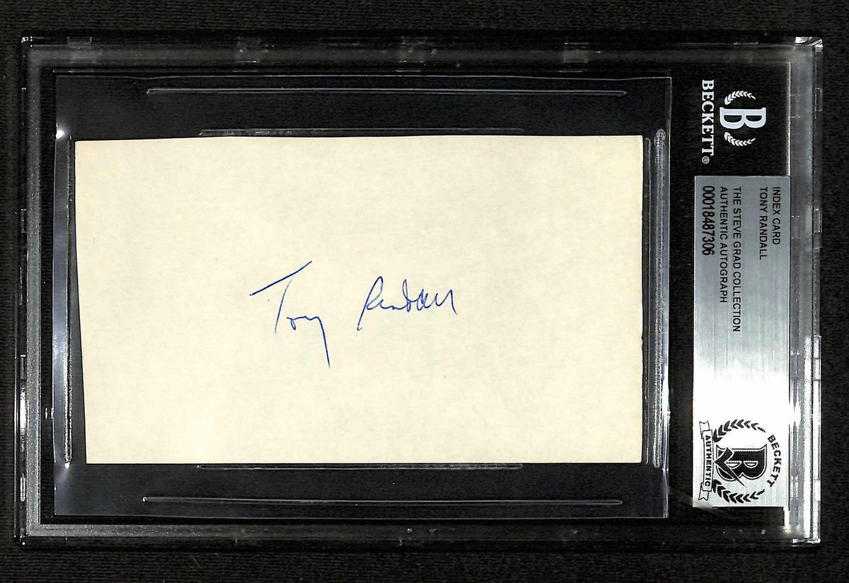 Tony Randall The Odd Couple Signed Index Card Beckett Autograph0