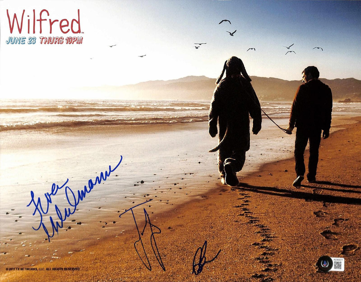 Wilfred Cast x 3 Signed 11x14 Photo Beckett LOA0