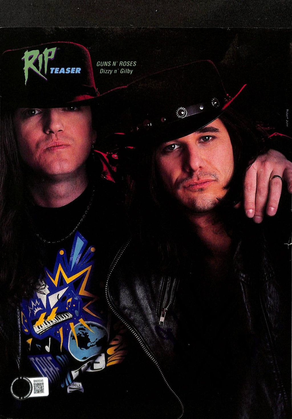 Gilby Clarke Signed Guns N' Roses RIP Teaser Magazine Photo Beckett0