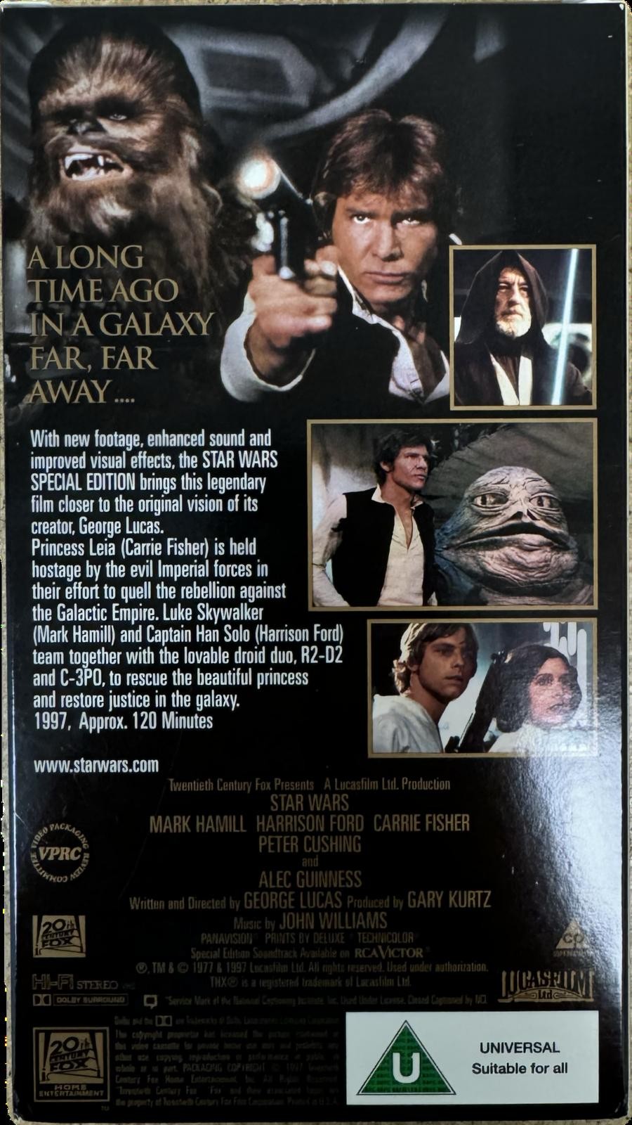 Star Wars Multi-Signed VHS Cover Kurtz, Diamond, Fraser - Beckett LOA1