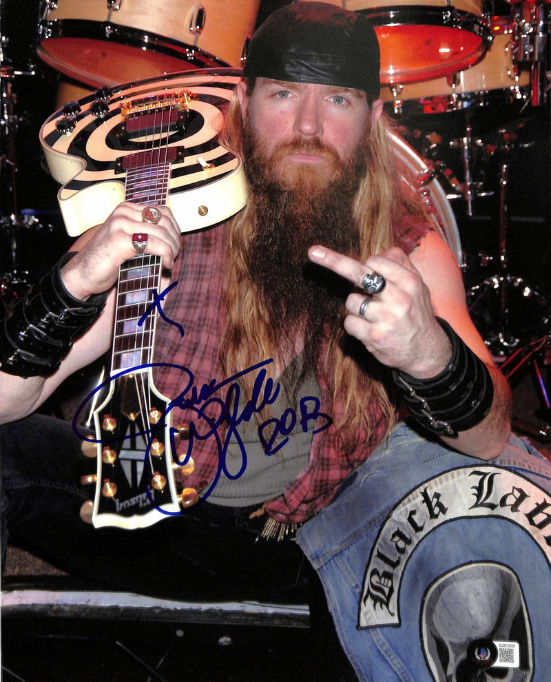 Zakk Wylde Black Label Society Ozzy Signed Photo 11x14 Beckett0