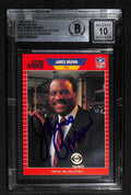 James Brown Signed 1989 Pro Set Announcers Card Beckett Auto 100