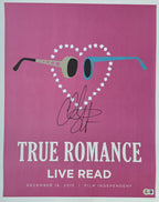Christian Slater Signed True Romance Live Read Poster (16x20) Beckett0