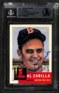 Al Zarilla Signed 1953 Topps Reprint Card Beckett Slabbed Auto0