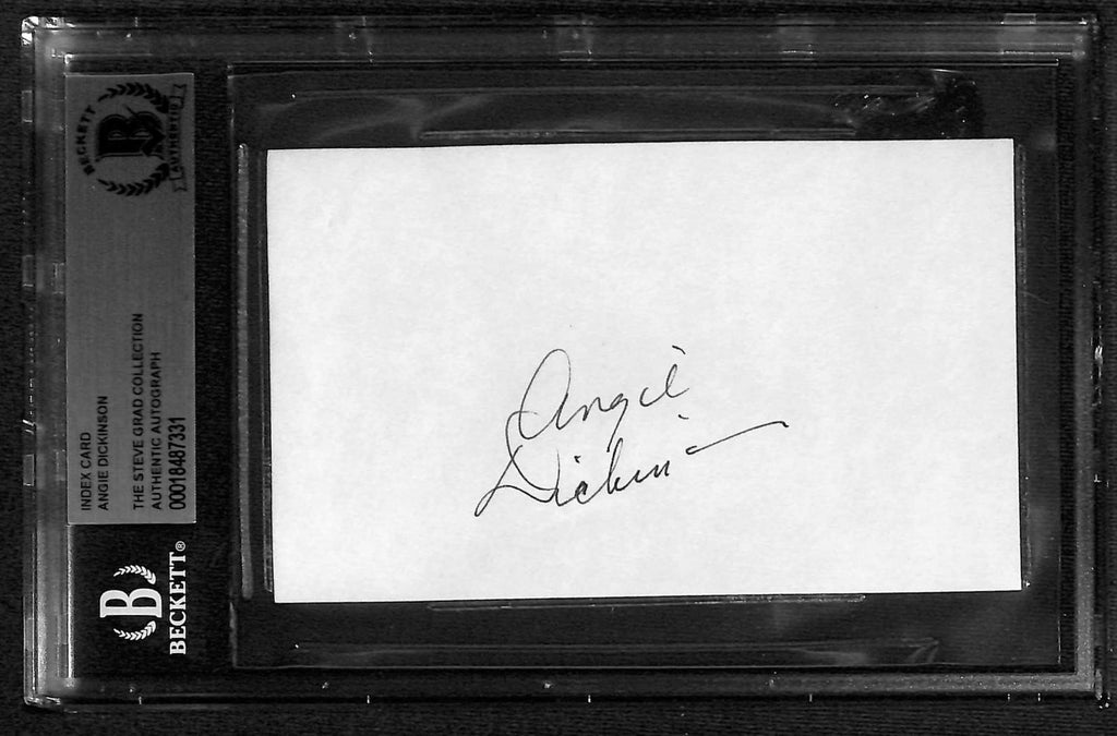 Angie Dickinson Signed Index Card BECKETT0