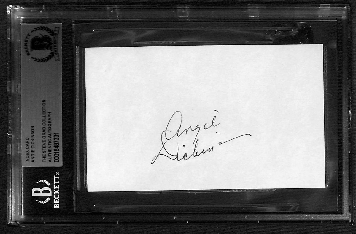 Angie Dickinson Signed Index Card BECKETT0