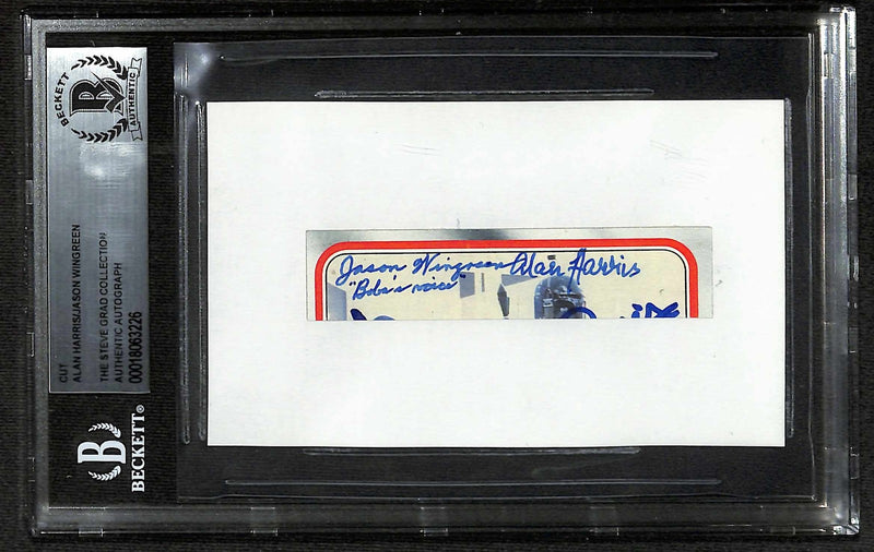 Alan Harris & Jason Wingreen Signed Star Wars ESB Card Cut BECKETT0