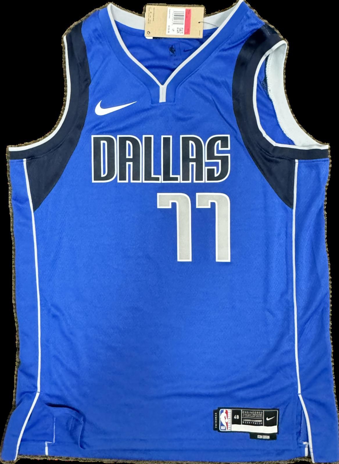 Luka Doncic Signed Dallas Mavericks Blue Jersey Beckett LOA0
