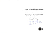 Whitey Ford RARE Signed New York Yankees Birthday Greeting Card BAS0