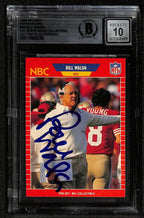 Bill Walsh 49er's HOF Signed 1989 Pro Set Card Beckett Auto 100