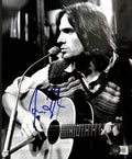 James Taylor Signed Black and White Photo 8x10 Beckett Authenticated0