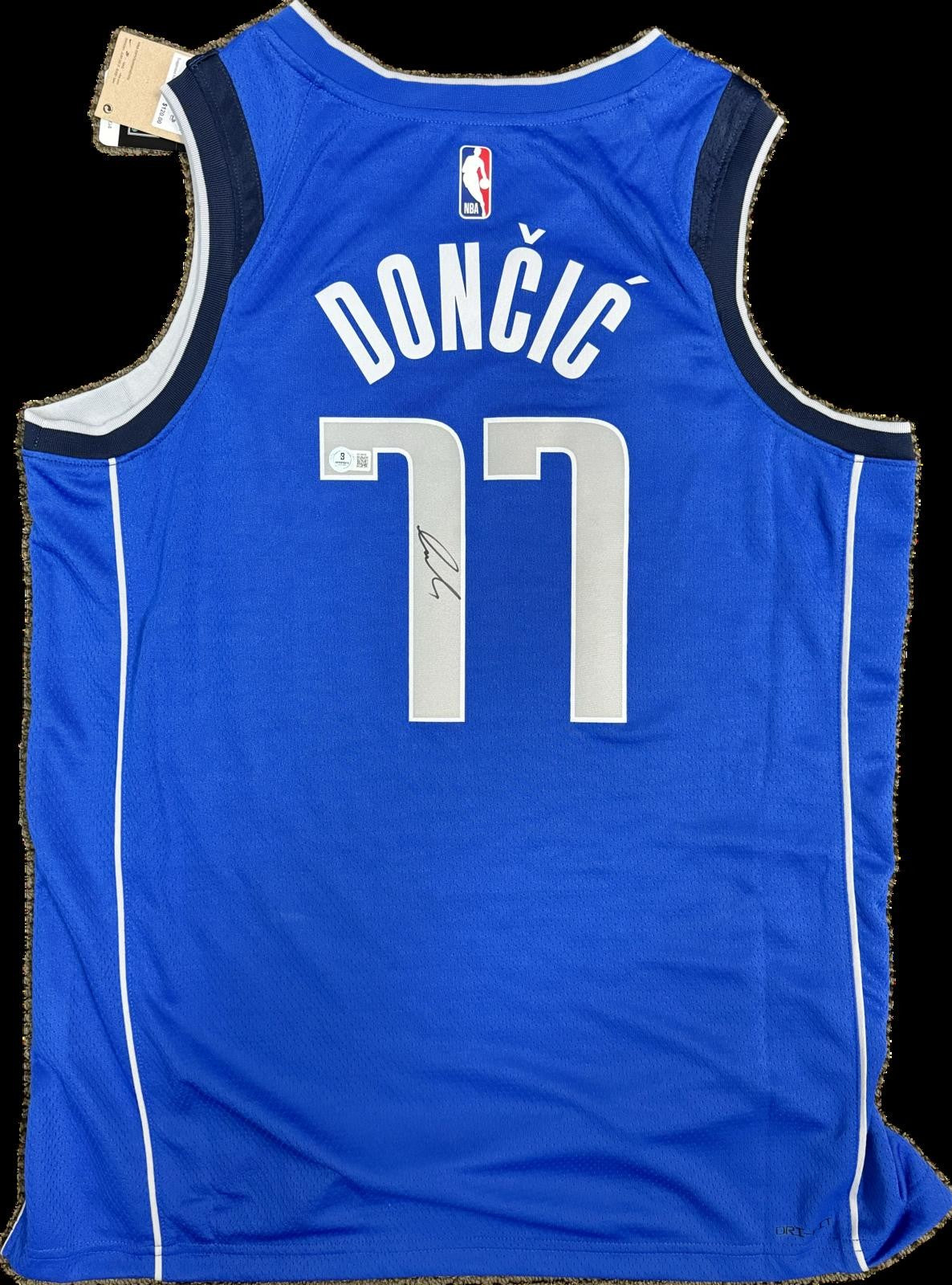 Luka Doncic Signed Dallas Mavericks Blue Jersey Beckett LOA2