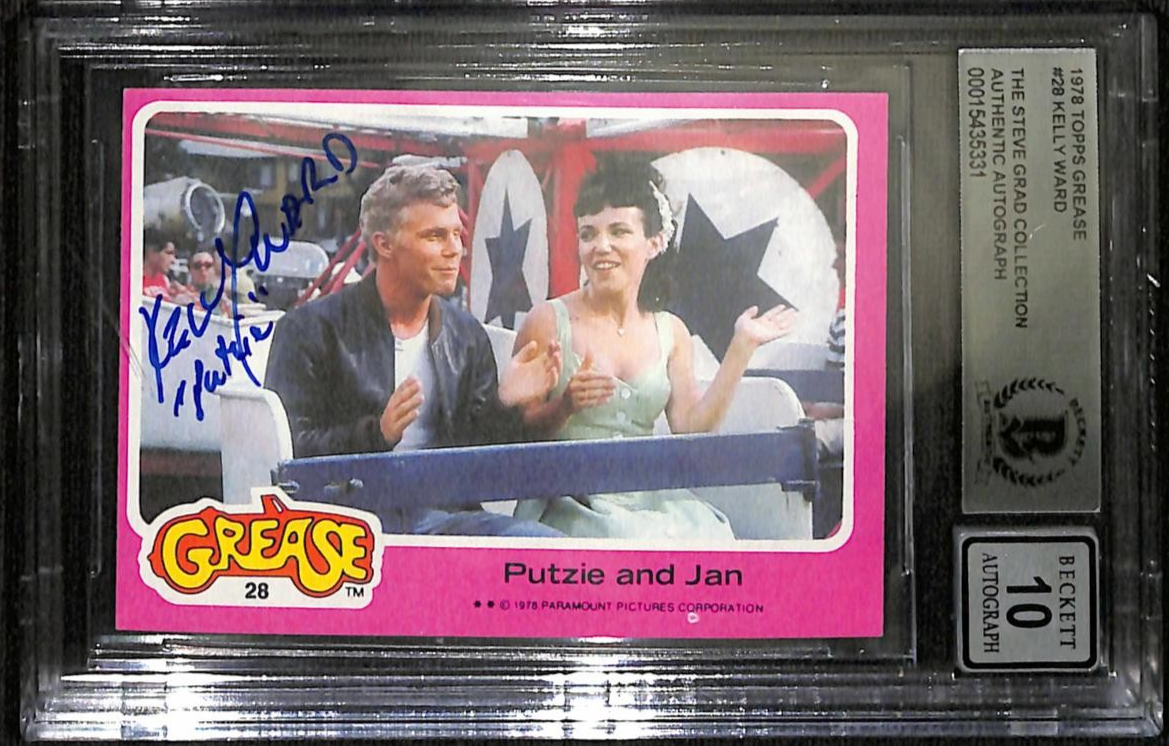 Kelly Ward "Putzie" Signed Grease #28 Topps Card Beckett Auto 100