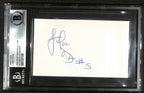 Lamar Odom Signed Index Card Beckett Slab Autograph0