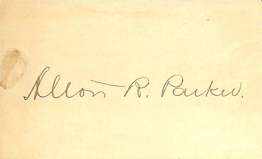 Alton B. Parker Former Presidential Nominee Signed Autograph Cut BECKETT0
