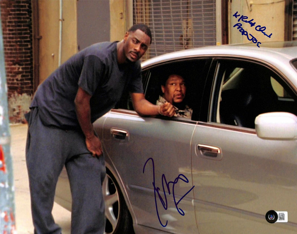 Idris Elba & Robert F. Chew Signed The Wire Photo 11x14 BECKETT0