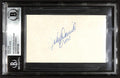 John David Crow Heisman Trophy Winner Signed Index Card Beckett Slab Autograph0