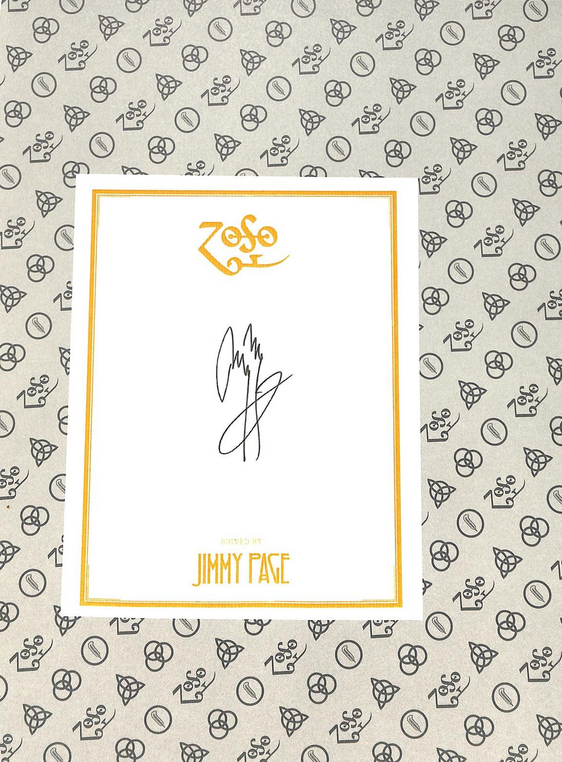 Jimmy Page Led Zeppelin Signed ZOSO Book BECKETT LOA0