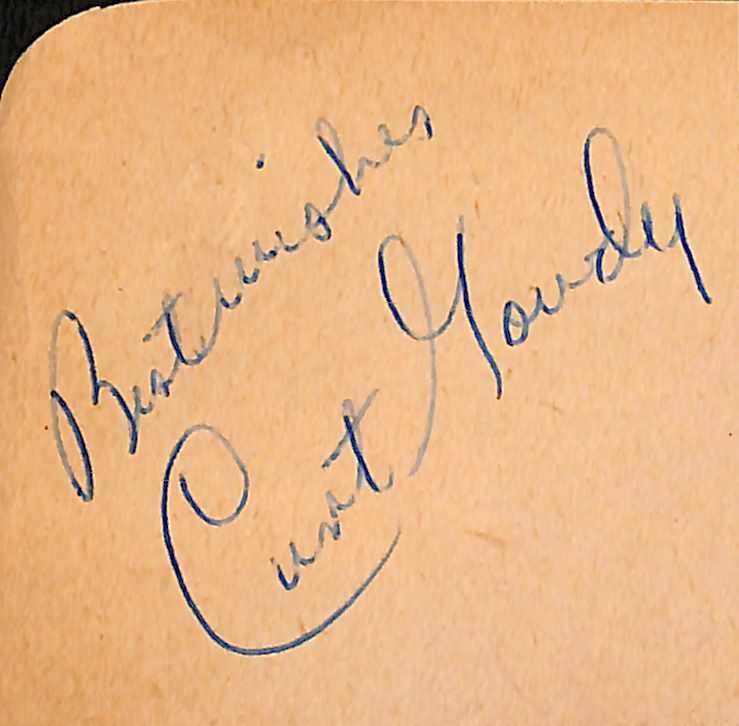 Curt Gowdy Legendary Broadcaster BB HOF Signed Cut BECKETT0