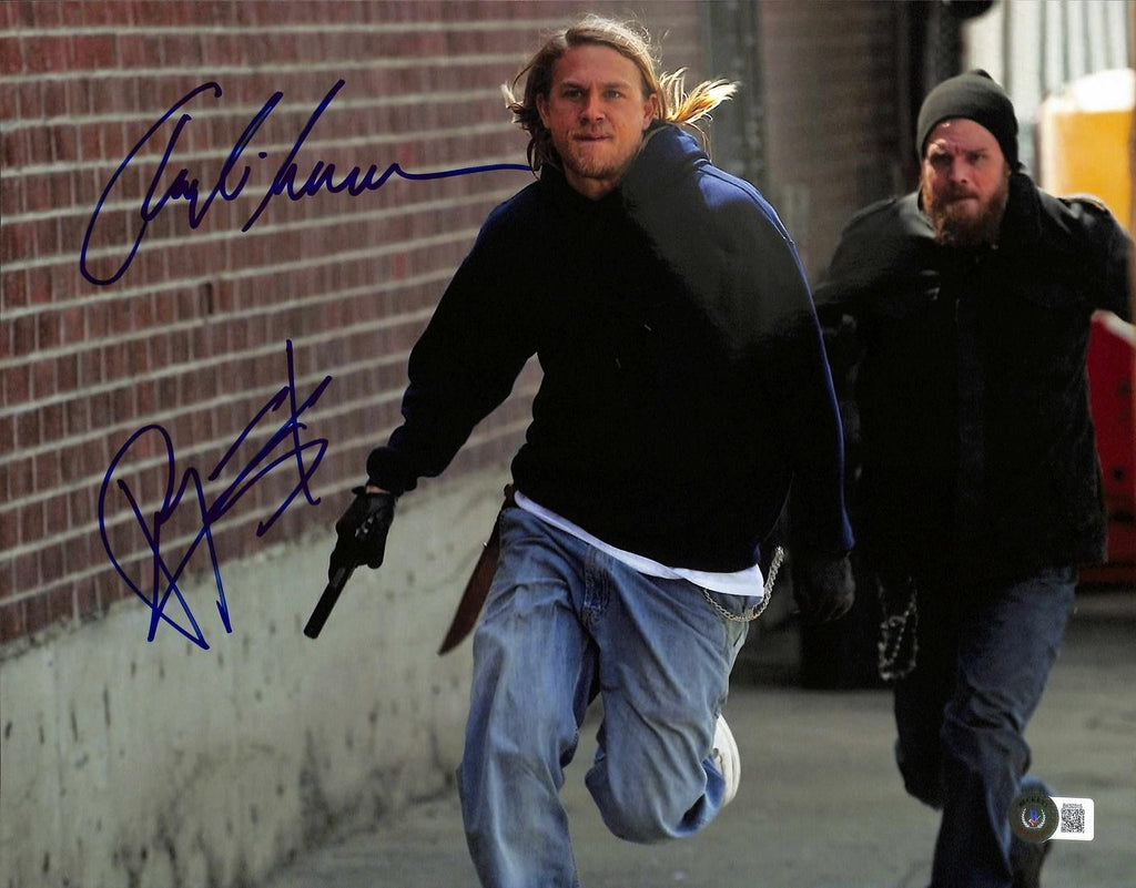 Charlie Hunnam & Ryan Hurst Signed SOA Photograph 11x14 Beckett0