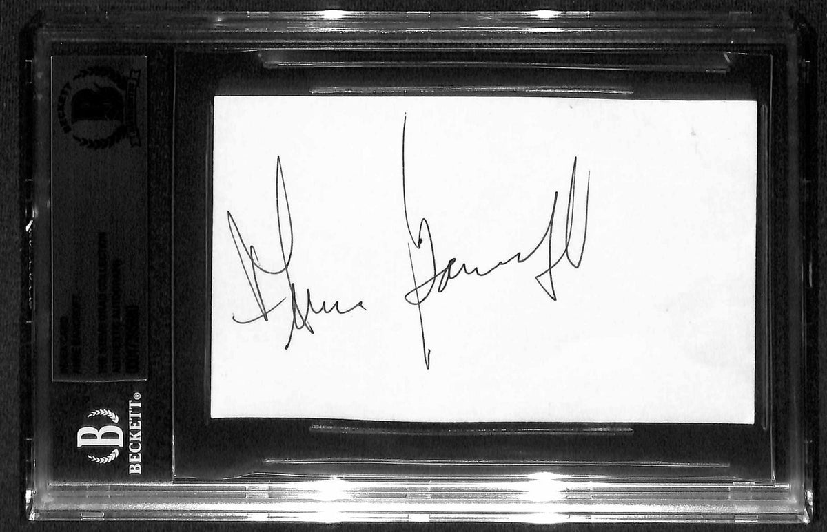 Anne Bancroft The Graduate Signed 3x5 Index Card Beckett Auto0