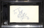 Walter Koenig Signed Star Trek Index Card Beckett Slabbed Autograph0