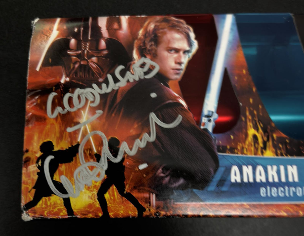 Star Wars ROTS Lightsaber Toy Signed by McDiarmid, Christensen & Frank Oz BAS3
