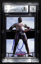 Neil Smith Chiefs Signed 1991 Pro Line Portraits Chiefs Card BAS Auto 100