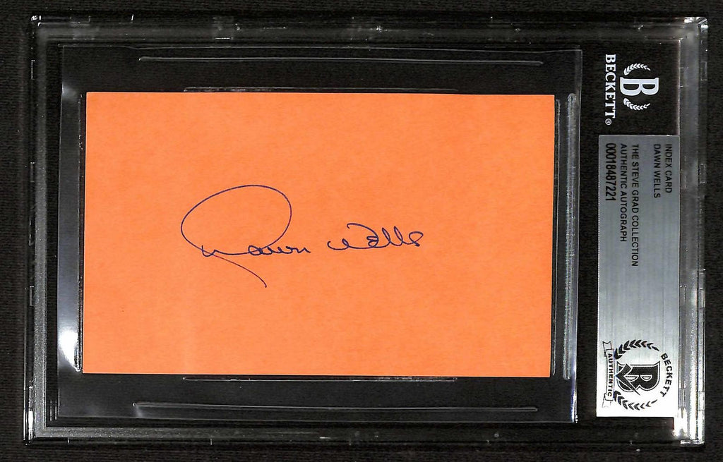 Dawn Wells "Mary Ann" Gilligan's Island Signed Index Card Beckett Autograph0