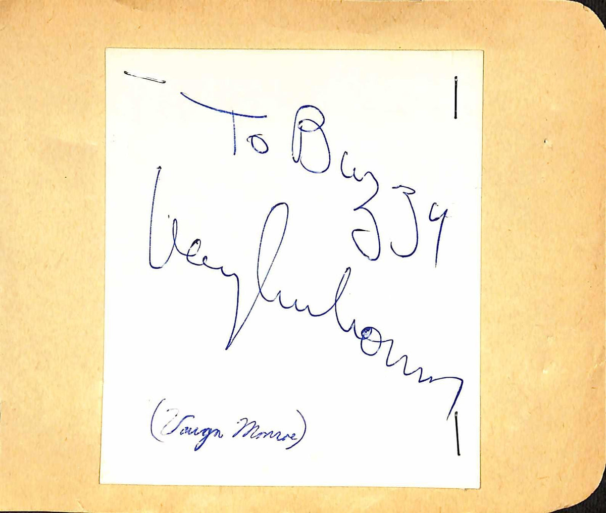 Vaughn Monroe Bandleader Signed Autograph Cut on Album Page BECKETT0