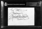 Elizabeth Montgomery Bewitched Signed 3x5 Index Card Beckett Autograph0