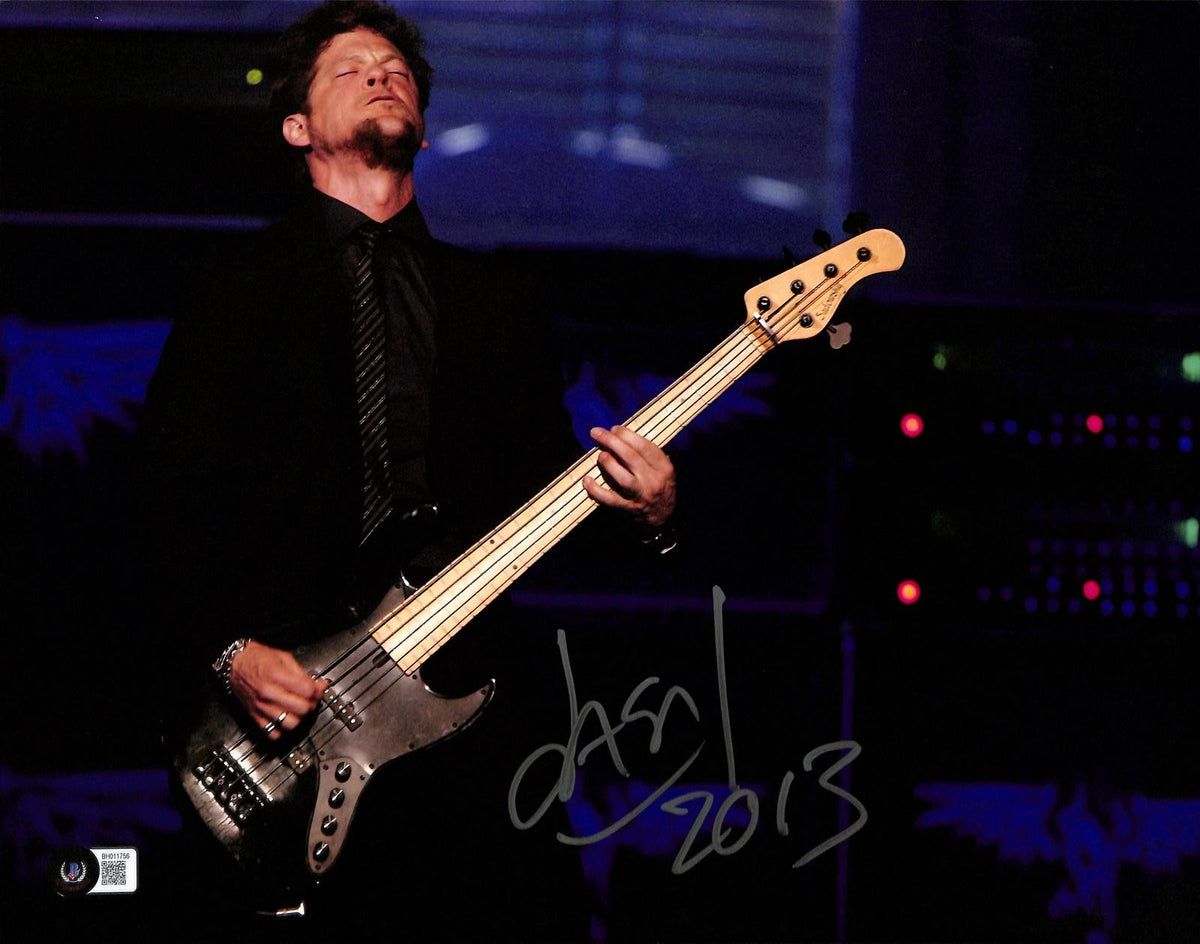 Jason Newsted Metallica Bassist Signed Photograph 11x14 Beckett Authenticated0