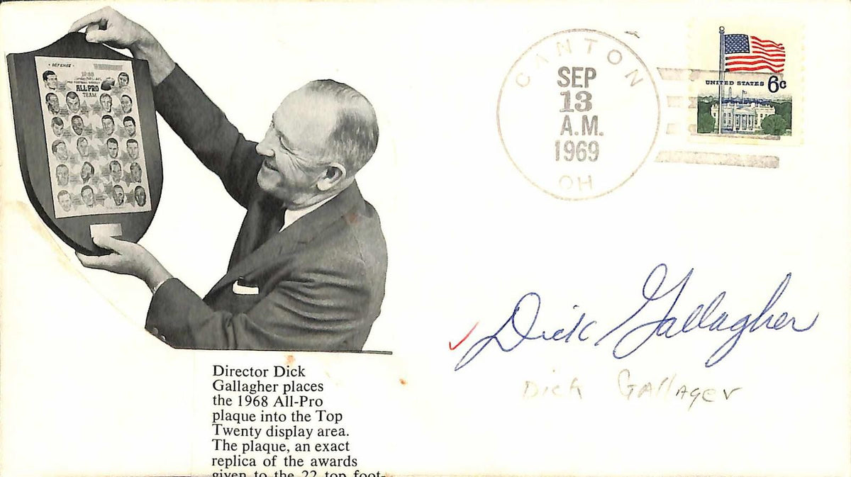 Dick Gallagher NFL HOF Buffalo Bills Signed 1969 First Day Cover Envelope0