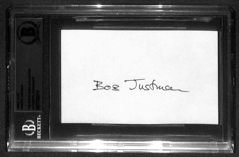 Robert Justman Star Trek TV Producer Signed 3x5 Index Card Beckett Autograph0